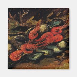 Aimant Vincent van Gogh - Nature morte Moules et Crevette