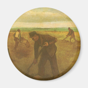 Aimant Vincent van Gogh - Paysans plantant des pommes de 