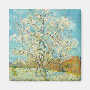 Aimant Vincent van Gogh - Poche rose en fleurs