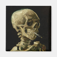 Vincent Van Gogh Skeleton avec une cigarette brûla