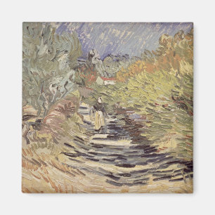 Aimant Vincent van Gogh   une route dans St Remy