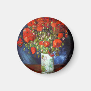 Aimant Vincent Van Gogh Vase with Red Poppies Fine Art