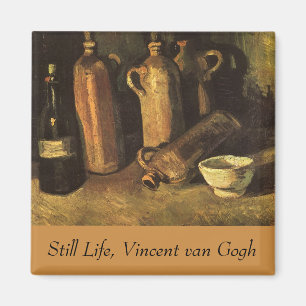 Aimant Vincent van Gogh - Vie morte avec 4 bouteilles en