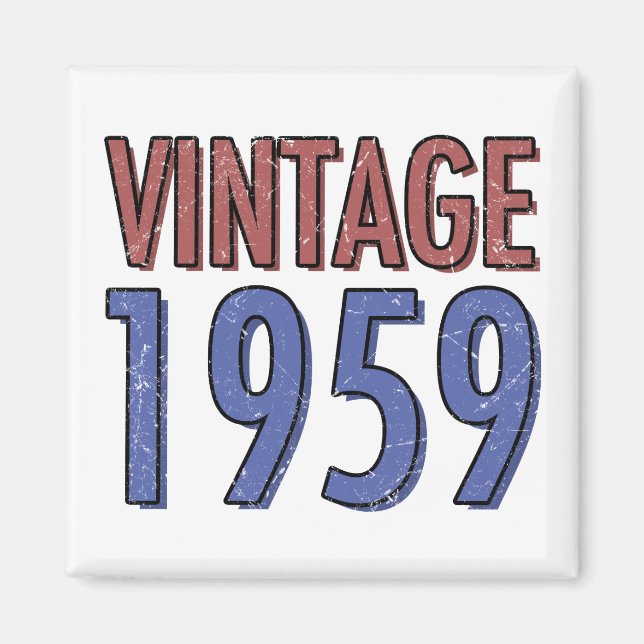 Aimant Vintage 1959 60e anniversaire (Devant)