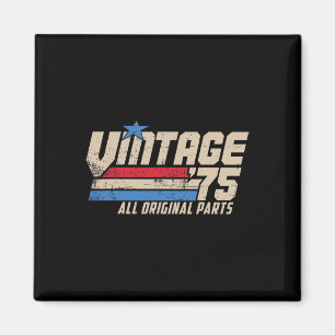 Aimant Vintage 75 Rétro Anniversaire Haut Pour Hommes 50è