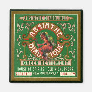 Aimant Vintage Absinthe Étiquette