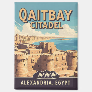 Aimant Vintage Alexandria Qaitbay Citadelle Voyage