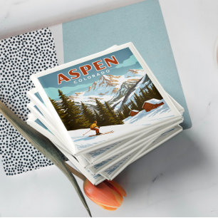 Aimant Vintage Aspen Colorado