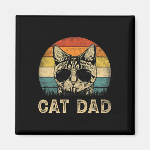 Aimant Vintage Chat Papa Amoureux de les chats Papa papa