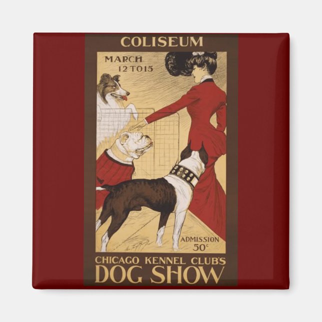 Aimant Vintage dog show (Devant)