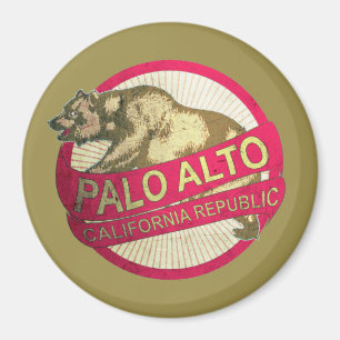 Aimant vintage d'ours de Palo Alto la Californie
