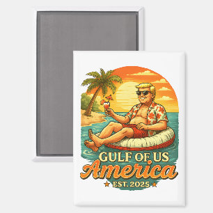 Aimant Vintage drôle Trump Amérique du Golfe 2025