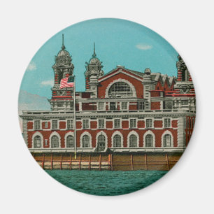 Aimant Vintage Ellis Island, New York