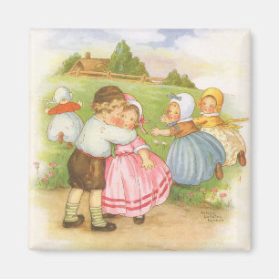 Aimant Vintage Georgie Porgie Mère Goose Nursery Rhymes