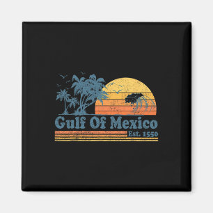 Aimant Vintage Golfe Du Mexique Est 1550 Retro Beach Suns