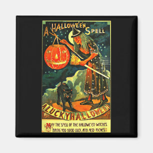 Aimant Vintage Halloween Graphique Facile Costume sorcièr