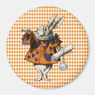 Aimant Vintage Halloween White Rabbit Alice Au Pays Des M