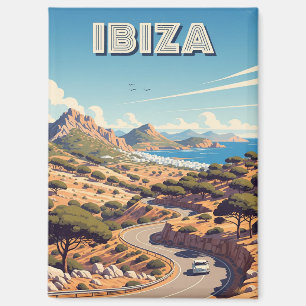 Aimant Vintage Ibiza Espagne Voyage