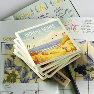 Aimant Vintage Indiana Dunes National Park 