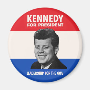 Aimant Vintage JFK Kennedy pour Président Campagne 1960