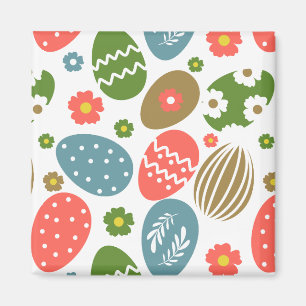 Aimant Vintage Joyeuses fleurs de Pâques