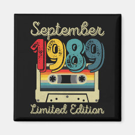 Aimant Vintage juillet 1989 Bande de cassette 32e anniver