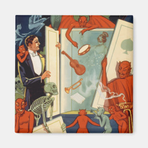 Aimant Vintage Magician Carter the Great Magic Act