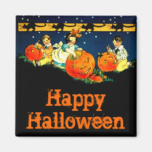 Aimant Vintage magnétique Carré Halloween