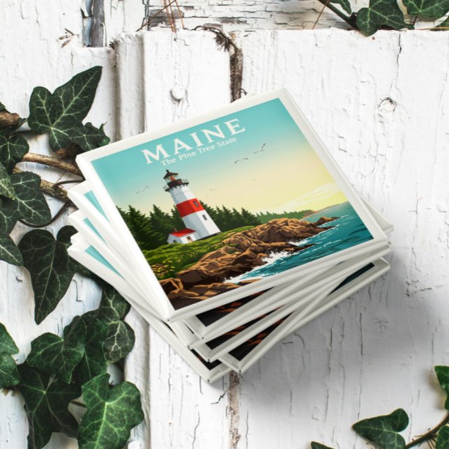 Aimant Vintage Maine (Créateur téléchargé)