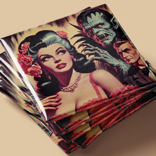 Aimant Vintage Monster Horror Girl