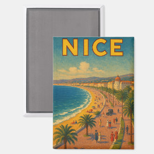 Aimant Vintage Nice France Promenade des Anglais