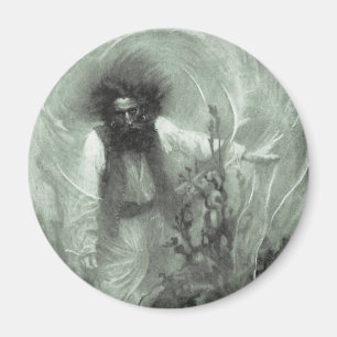 Aimant Vintage Pirates, capitaine Goldsack par Howard Pyl