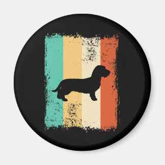Aimant Vintage Retro Dachshund À poils durs