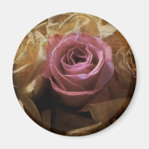 Aimant Vintage romantique Un de l'amour du genre, un Rose