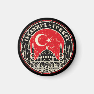 Aimant Vintage rustique Istanbul Turquie City