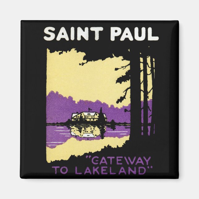 Aimant Vintage Saint Paul, Minnesota (Devant)