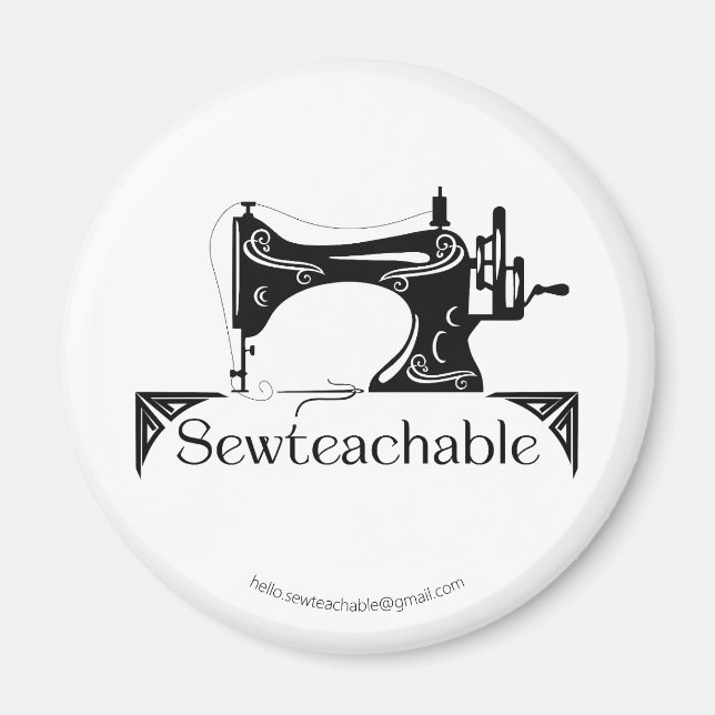 Aimant Vintage Sewing Machine, Sewteachable (Devant)