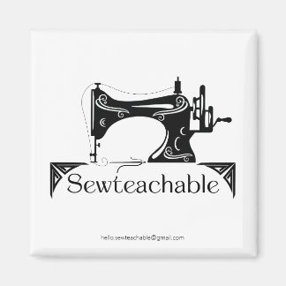 Aimant Vintage Sewing Machine, Sewteachable 