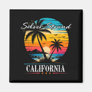 Aimant Vintage Silver Strand Californie ambiance de plage