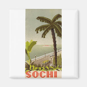 Aimant Vintage Sochi Marine Station Beaux-Arts Voyage