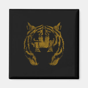 Aimant Vintage Tiger Face Tiger Tête Wild Chat Lover Cade
