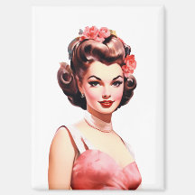 Aimant Vintage Valentine Pin-Up – Vivian Heart