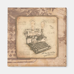 Aimant Vintage Vieux Art. Auteur / Cadeau de l'écrivain