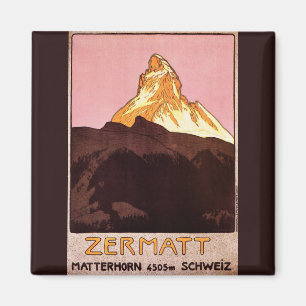 Aimant Vintage voyage, Matterhorn Mountain, Suisse