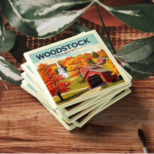 Aimant Vintage Woodstock Vermont