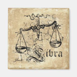 Aimant Vintage Zodiac Libra