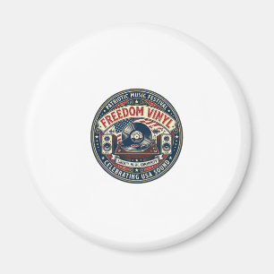 Aimant Vinyle de la liberté patriotique Disque vinyle pat
