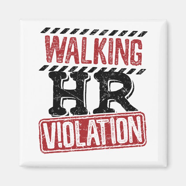 Aimant Violation des RH à pied Cauchemar des ressources h (Devant)