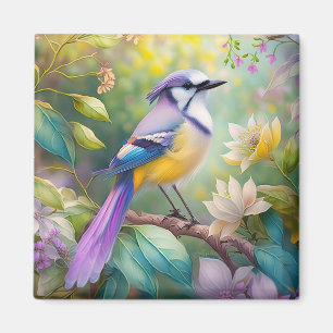 Aimant Violet Tufted Jay Imaginaire Bird