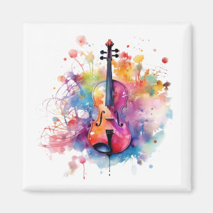 Aimant Violon aquarelle